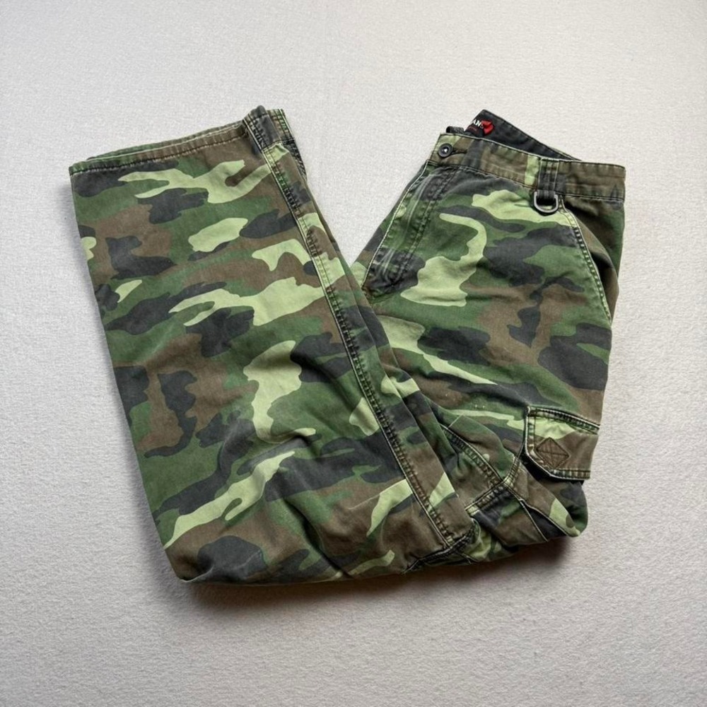 Plugg Jeans Camo Cargo Pants Y2K Streetwear Military Style